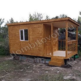 Бытовка с верандой 5х2,3 метра фото