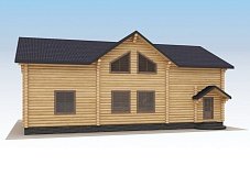 Дом из оцилиндрованного бревна "ФЕМИЛИ"