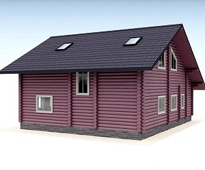 Дом из оцилиндрованного бревна "Classik"