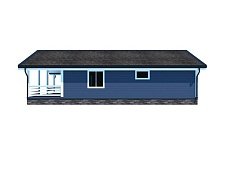 Одноэтажный дом с двухскатной крышей К1-6