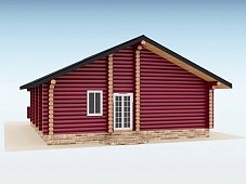 Дом из оцилиндрованного бревна "Rose"