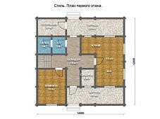 Дом из оцилиндрованного бревна "СТИЛЬ"