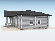 Дом из оцилиндрованного бревна "House"