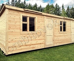 №14 Бытовка дачная двухкомнатная с 2-мя окнами 1х1м (утепленная)