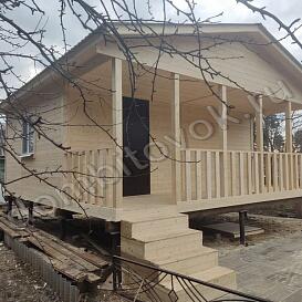 Дом эконом класса 6х6 метров с террасой