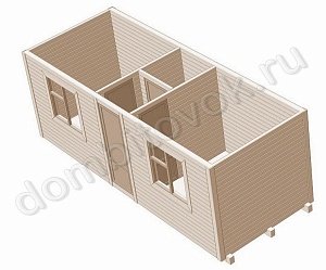 №10 Садовый одноэтажный домик с тамбуром и двумя спальнями