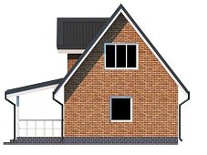 Двухэтажный дом с двухскатной крышей К2-11