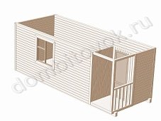 Фото бытовки утепленной с крыльцом 1х1м