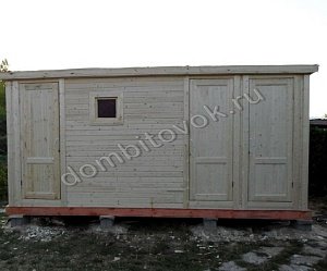 №24 Бытовка деревянная трехдверная с отдельными входами (утеплённая)
