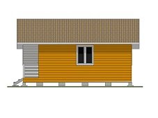 Одноэтажный дом с двухскатной крышей К1-8