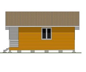 Одноэтажный дом с двухскатной крышей К1-8