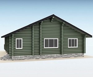 Дом из оцилиндрованного бревна "Wald"