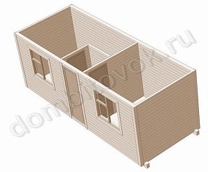 №32 Бытовка строительная с тамбуром и двумя комнатами