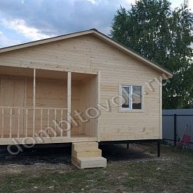 Фото бытовка дачная с верандой, размер 6х5м