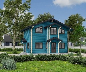 Дом из оцилиндрованного бревна "Uno"