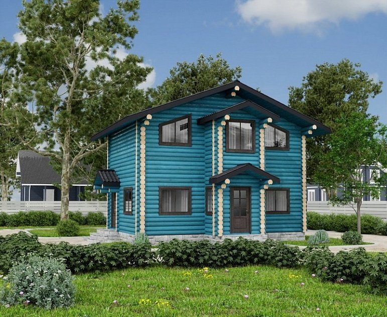 Дом из оцилиндрованного бревна "Uno"