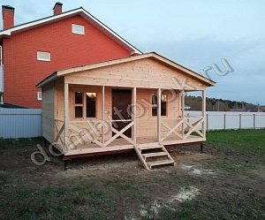 №13 Дачный дом с террасой, санузлом и тремя комнатами