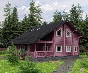 Дом из оцилиндрованного бревна "Classik"