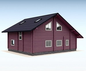 Дом из оцилиндрованного бревна "Classik"