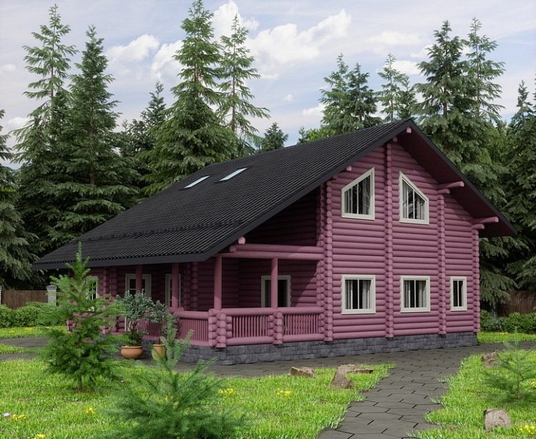 Дом из оцилиндрованного бревна "Classik"