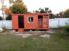 Бытовка дачная с дровником фото