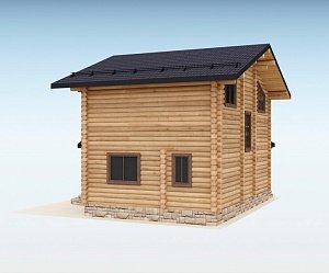 Дом из оцилиндрованного бревна "Uno"