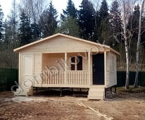 №6 Дачный домик с крылечком и двумя комнатами