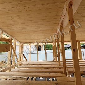 Потолок из вагонки сорт АБ