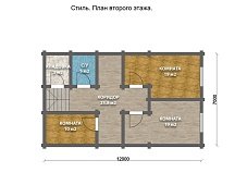 Дом из оцилиндрованного бревна "СТИЛЬ"