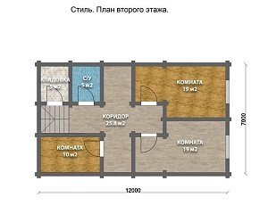 Дом из оцилиндрованного бревна "СТИЛЬ"