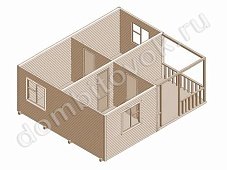 Домик садовый с террасой, прихожей и двумя спальнями фото
