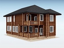 Дом из оцилиндрованного бревна "Sweet"