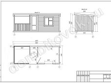 Бытовка дачная с верандой и хозяйственным помещением фото