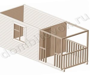№4 Бытовка дачная с верандой 2х2,3 метра (утепленная)