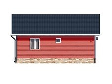 Одноэтажный дом с двухскатной крышей К1-10