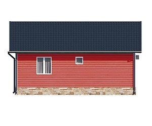 Одноэтажный дом с двухскатной крышей К1-10