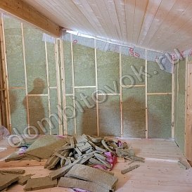 Утепление каркасных стен базальтовой минеральной ватой