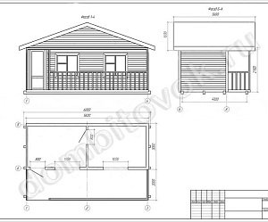 №11 Дачный домик с террасой и двумя комнатами