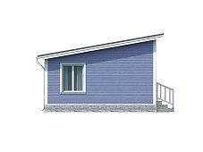Одноэтажный дом с односкатной крышей К1-1