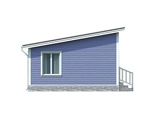 Одноэтажный дом с односкатной крышей К1-1