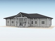 Дом из оцилиндрованного бревна "House"