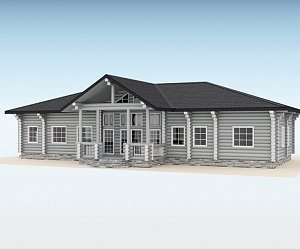 Дом из оцилиндрованного бревна "House"