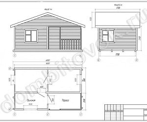 №14 Домик садовый с террасой, прихожей и двумя спальнями