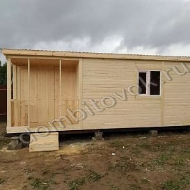 Бытовка 7х2,3 с крыльцом и двумя хоз.помещениями фото