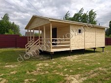 Дачный дом с террасой, санузлом и тремя комнатами фото