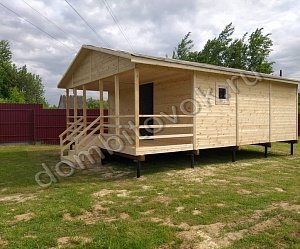 №13 Дачный дом с террасой, санузлом и тремя комнатами