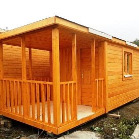 Бытовка для дачи с верандой