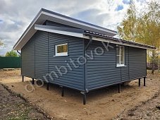 Одноэтажный дом с двухскатной крышей К1-8