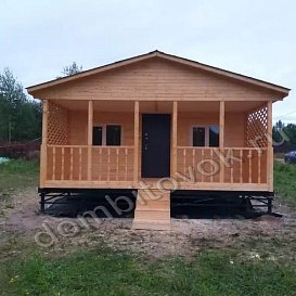 Дачный дом с двумя комнатами и верандой фото