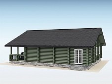 Дом из оцилиндрованного бревна "Wald"